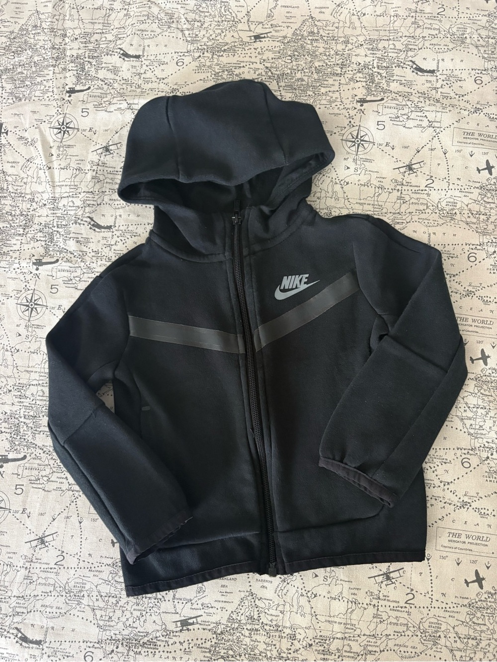 Nike Black Kids Full-Zip Hooded Sweatshirt